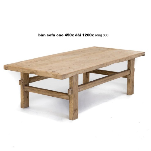 Bàn sofa gỗ tự nhiên Cao 450 x Dài 1200 x Rộng 800 (2)