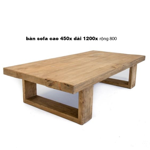 Bàn sofa gỗ tự nhiên Cao 450 x Dài 1200 x Rộng 800 (3)
